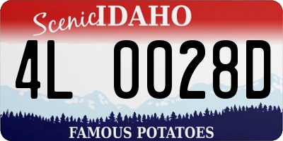 ID license plate 4L0028D