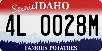 ID license plate 4L0028M
