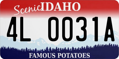 ID license plate 4L0031A