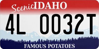 ID license plate 4L0032T