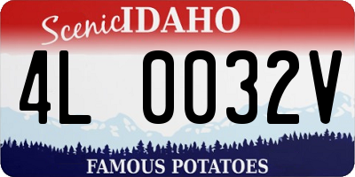 ID license plate 4L0032V