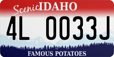 ID license plate 4L0033J