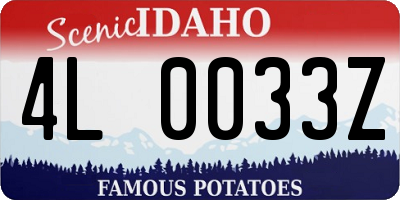 ID license plate 4L0033Z