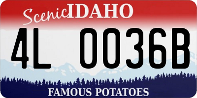 ID license plate 4L0036B