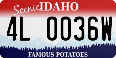 ID license plate 4L0036W