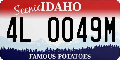 ID license plate 4L0049M