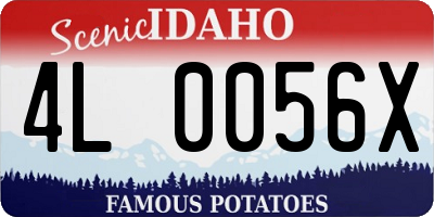 ID license plate 4L0056X
