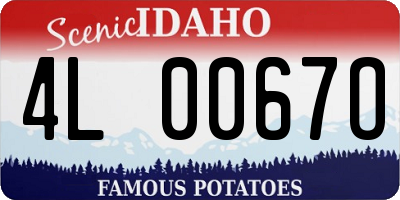 ID license plate 4L0067O