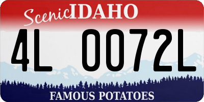 ID license plate 4L0072L