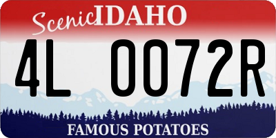 ID license plate 4L0072R