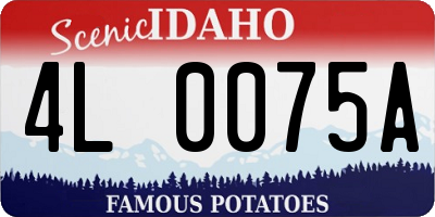 ID license plate 4L0075A