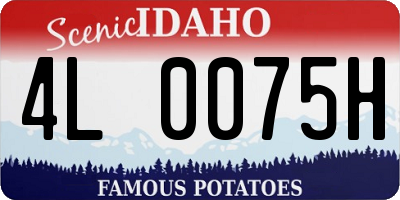 ID license plate 4L0075H