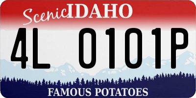 ID license plate 4L0101P
