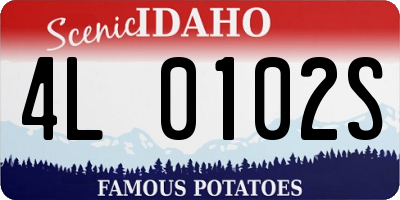 ID license plate 4L0102S
