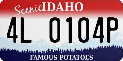 ID license plate 4L0104P