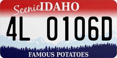 ID license plate 4L0106D