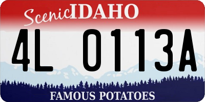 ID license plate 4L0113A