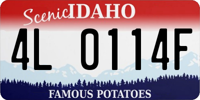 ID license plate 4L0114F