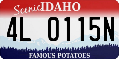 ID license plate 4L0115N