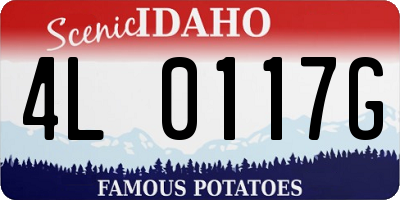 ID license plate 4L0117G