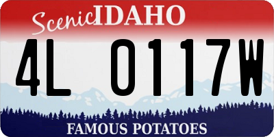 ID license plate 4L0117W