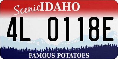 ID license plate 4L0118E