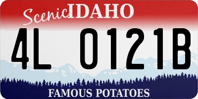 ID license plate 4L0121B