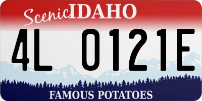ID license plate 4L0121E