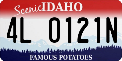 ID license plate 4L0121N