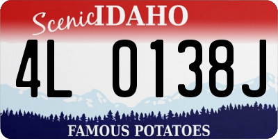 ID license plate 4L0138J