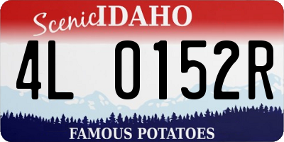 ID license plate 4L0152R