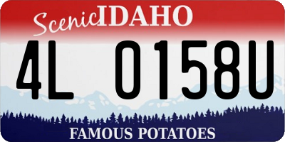 ID license plate 4L0158U