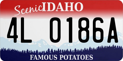 ID license plate 4L0186A