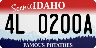 ID license plate 4L0200A