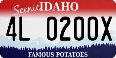 ID license plate 4L0200X