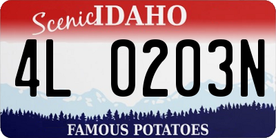 ID license plate 4L0203N