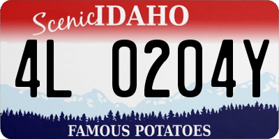 ID license plate 4L0204Y