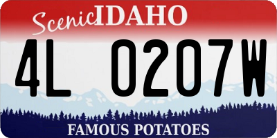 ID license plate 4L0207W