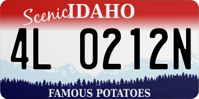 ID license plate 4L0212N