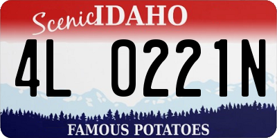 ID license plate 4L0221N