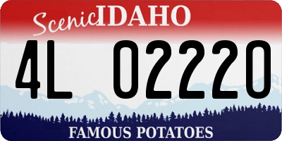 ID license plate 4L0222O