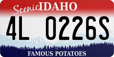 ID license plate 4L0226S