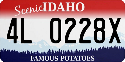 ID license plate 4L0228X