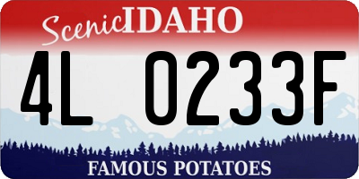 ID license plate 4L0233F