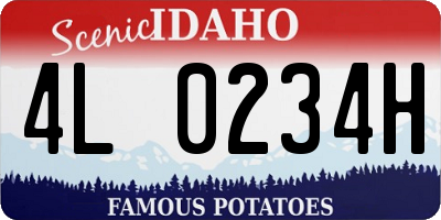 ID license plate 4L0234H