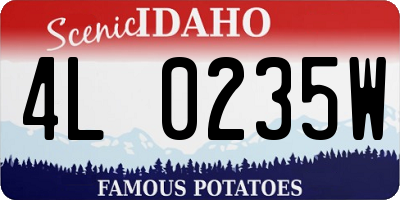 ID license plate 4L0235W