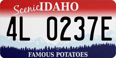 ID license plate 4L0237E