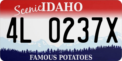 ID license plate 4L0237X
