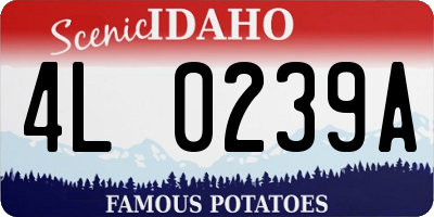 ID license plate 4L0239A