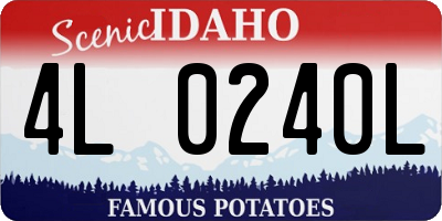ID license plate 4L0240L